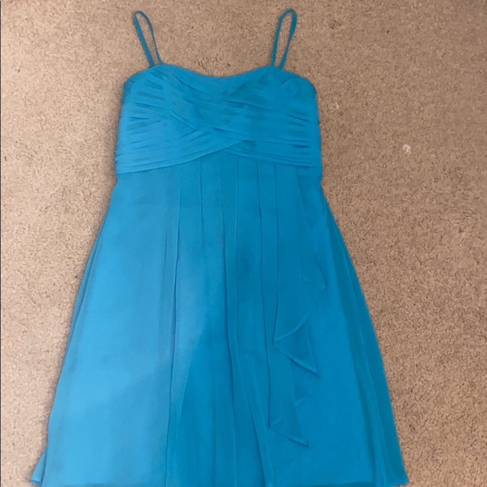 David’s Bridal Turquoise Bridesmaid Dress